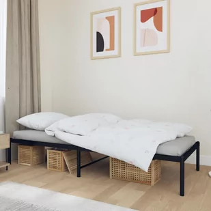 Metalowa rama łóżka, czarna, 75x190 cm Lumarko! - Łóżka Metalowa rama łóżka, czarna, 75x190 cm Lumarko! - Łóżka - miniaturka - grafika 1