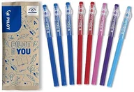 Długopisy - PILOT - Zestaw 8 długopisów FriXion Ball Stick - 3 niebieskie, 2 czerwone, 1 różowe, 1 fioletowe, 1 niebieskie - tanie pióro FriXion - Do umieszczenia w pudełku - Artykuły szkolne - miniaturka - grafika 1