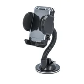 Uchwyty samochodowe do telefonów - Uniwersalny uchwyt samochodowy Setty do smartfonów i nawigacji o szerokości do 11 cm w kolorze czarnym dla Samsung, Apple, iOS, Android, HTC, LG, Nokia, Alcatel, Nexus, Medion, Huawei i wielu innych. - miniaturka - grafika 1