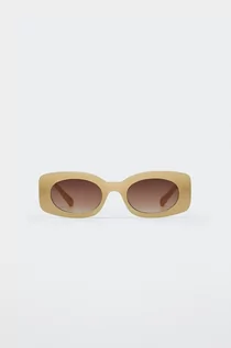 Okulary przeciwsłoneczne - Mango okulary przeciwsłoneczne Alba damskie kolor beżowy - grafika 1