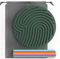 Zabawki sensoryczne - Sensoryczna Podkładka Silikonowa Koło Zielone 16,3X19,7X1,35Cm - miniaturka - grafika 1