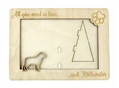 Ramki na zdjęcia - Rottweiler Rotweiler ramka na zdjęcie z psem - miniaturka - grafika 1