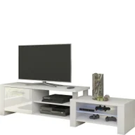 Szafki RTV - Szafka RTV Orion MebloCross Sonoma Jasna / Biały Połysk - miniaturka - grafika 1