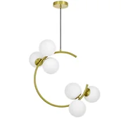 Lampy sufitowe - NOWOCZESNA LAMPA WISZĄCA MOSIĘŻNA BONIO W6 - miniaturka - grafika 1