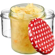 Pojemniki kuchenne - Szklane słoiki Avila 350ml 100 szt. 82mm + wieczka "Serca" - miniaturka - grafika 1