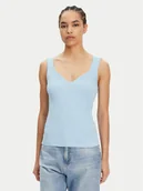 Koszulki i topy damskie - Vero Moda Top Willow 10326450 Niebieski Slim Fit - miniaturka - grafika 1