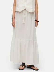 Vero Moda Spódnica maxi Pretty 10311167 Biały Regular Fit - Spódnice - miniaturka - grafika 1