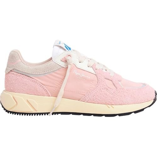 Pepe Jeans Damskie trampki MARLON DIVIDED W, różowe (pudrowy róż), 38 EU, Różowy pudrowy róż, 5 UK