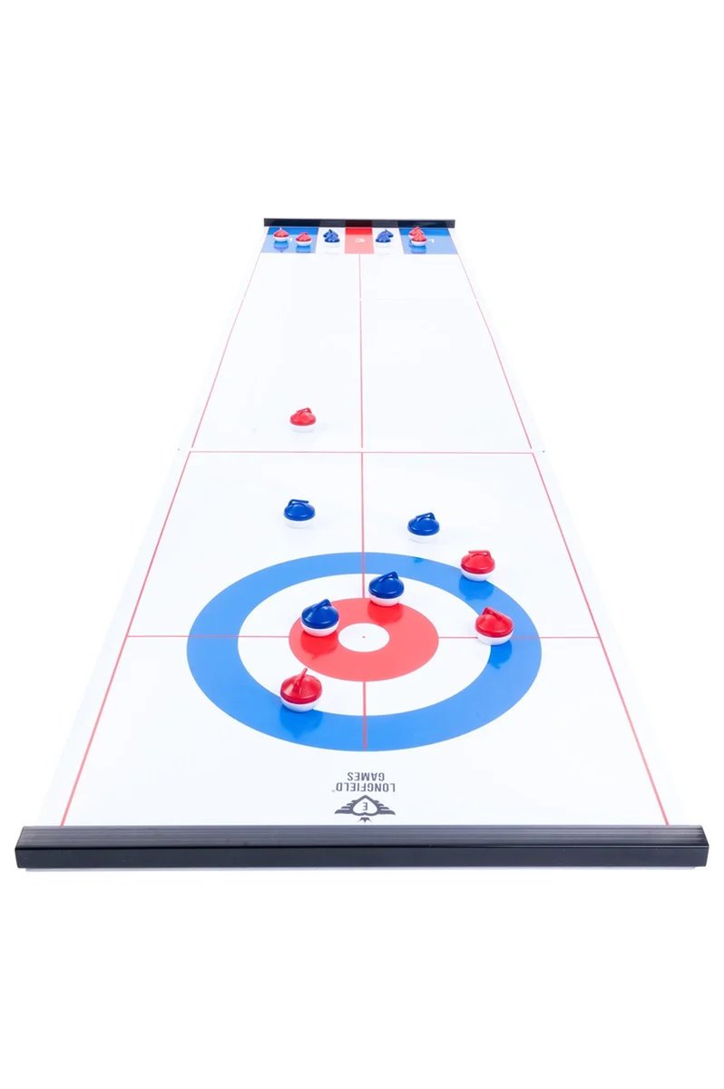 Zestaw do gry Curling & Shuffleboard 2w1 – 180 cm , 16 krążków
