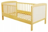 Łóżka dla dzieci i młodzieży - Tapczanik łóżeczko Bartek 120x60 sosna/biały łóżko sosnowe przedszkolaka - miniaturka - grafika 1