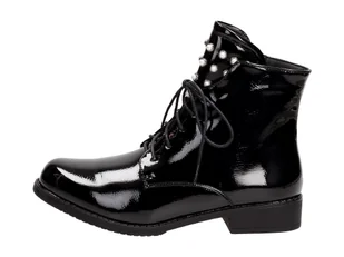 Sabatina Czarne botki damskie DM20-267 BK S - - Botki damskie - miniaturka - grafika 1