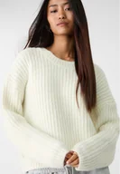 Swetry damskie - Stradivarius Sweter oversize Ecru S - miniaturka - grafika 1