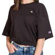 Bluzy sportowe damskie - CHAMPION CREWNECK SHORT SLEEVES SWEATSHIRT > 112727-KK001 - Champion - miniaturka - grafika 1