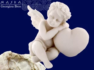 Aniołek z serduszkiem - Figurki dekoracyjne - miniaturka - grafika 1