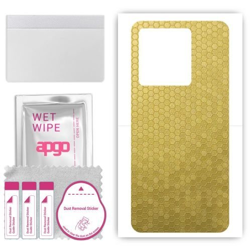 folia naklejka skórka strukturalna na TYŁ do Vivo Y200 Pro - Plaster Miodu Złoty - apgo SKINS