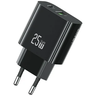 Ładowarka sieciowa USAMS CC315 T65 25W 1xUSB-C 1xUSB-A Fast Charging czarny - Ładowarki do telefonów - miniaturka - grafika 1