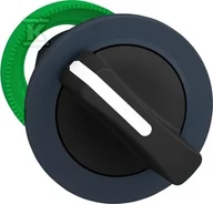 Sterowniki i przekaźniki - Główka antybakteryjna przełącznika, płaska, plastik, czarna, O30, 2 pozycje, stabilny Harmony XB5 - miniaturka - grafika 1