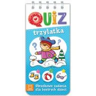 Gry planszowe - Quiz trzylatka Obrazkowe zadania dla bystrych Praca zbiorowa - miniaturka - grafika 1