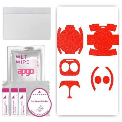 folia naklejka skórka strukturalna na TYŁ+BOKI do Samsung Galaxy Buds 2 - Czerwony Pastel Matowy Chropowaty Baranek - apgo SKINS