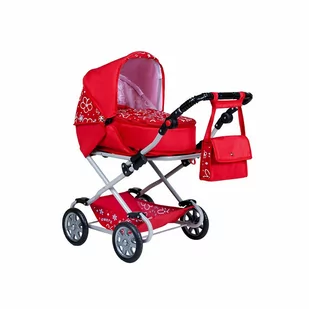 New Baby Wózek dla lalek Monika, czerwony - Wózki dla lalek - miniaturka - grafika 1