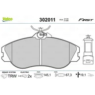 Klocki hamulcowe - Klocki hamulcowe - komplet VALEO 302011 - miniaturka - grafika 1