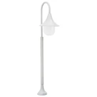 Lampy ogrodowe - vidaXL Lampa ogrodowa na słupku, 120 cm, E27, aluminium, biała - miniaturka - grafika 1