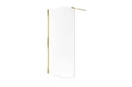 Grzejniki łazienkowe - Vidoq walk-in ścianka gięta 83x200cm zło - miniaturka - grafika 1