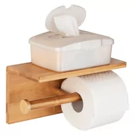 Stojaki i wieszaki na papier toaletowy - Naścienny bambusowy uchwyt na papier toaletowy Duo Bambusa – Wenko - miniaturka - grafika 1