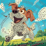 Zabawki kreatywne - Mozaika piankowa Biegnący Piesek Fun&Joy - miniaturka - grafika 1