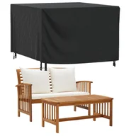 Pokrowce na meble ogrodowe - vidaXL Pokrowce na meble ogrodowe 2 szt. czarne 135x135x90cm Wodoodporne - miniaturka - grafika 1