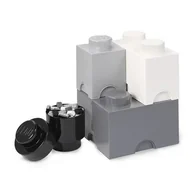 Pojemniki na zabawki - Lego 40150003 Pojemnik MIX 4 Szary Czarny - miniaturka - grafika 1
