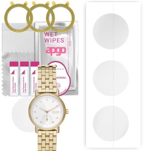 3x folia ochronna hydrożelowa do Skagen Kuppel Lille Two-Hand - apgo Smartwatch Hydrogel Protection Ochrona na ekran smartwatcha