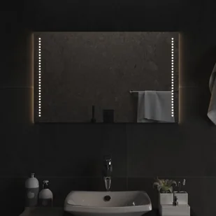vidaXL Lustro łazienkowe z LED, 50x80 cm - Lustra - miniaturka - grafika 1