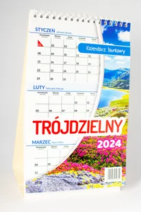 Artsezon, Kalendarz biurkowy Trójdzielny Lux, 2024 - Kalendarze - miniaturka - grafika 1