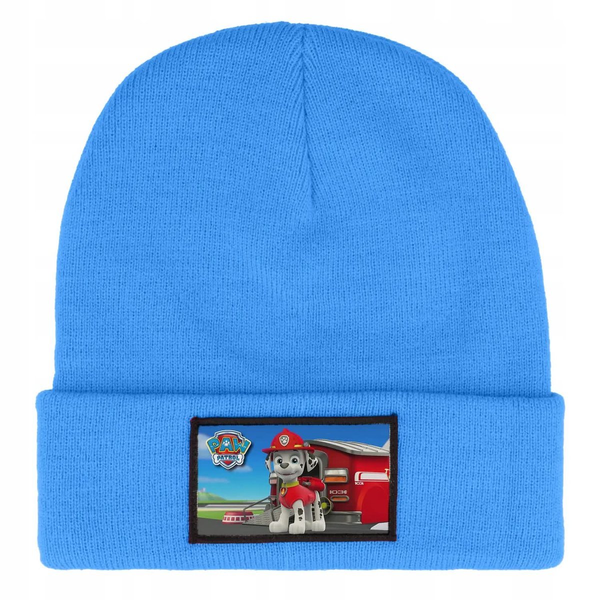 CZAPKA ZIMOWA CIEPŁA NIEBIESKA DZIECIĘCA Z MOTYWEM PSI PATROL MIX WZORÓW