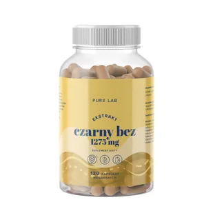Pure Lab Ekstrakt z czarnego bzu 1275 mg suplement diety 120 kaps. - Przeziębienie i grypa - miniaturka - grafika 1