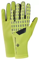 Rękawiczki sportowe męskie - RONHILL Rękawiczki biegowe AFTERHOURS GLOVE fluo żółte - miniaturka - grafika 1