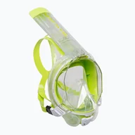 Maski do nurkowania - Maska pełnotwarzowa do snorkelingu Mares Sea Vu Dry + white/lime - miniaturka - grafika 1