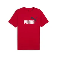 Koszulki sportowe męskie - Męska koszulka Essentials z dwukolorowym logo No. 1 PUMA For All Time Red - miniaturka - grafika 1