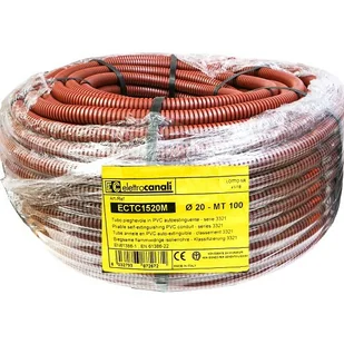 elettrocanali Rura karbowana 750N kolor brązowy PVC fi 20 100m ECTC1520M - Rury i kanały wentylacyjne - miniaturka - grafika 1