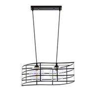 Lampy sufitowe - Lampa wisząca 2-płomienna W-5179/2 60 W E27 czarna - miniaturka - grafika 1