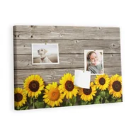 Tablice i flipcharty - Kolorowy Organizer - Tablica Korkowa z Pinezkami - Słoneczniki 60x40 cm - miniaturka - grafika 1