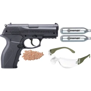 Wiatrówka Pistolet Crosman P10KT BBs 4,5mm - Zestaw z Okularami Kulkami i Kapsułami - Wiatrówki pistolety - miniaturka - grafika 1