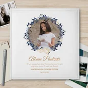 Albumy fotograficzne - Duży album na zdjęcia z Twoim zdjęciem dla dziewczynki na komunię - miniaturka - grafika 1