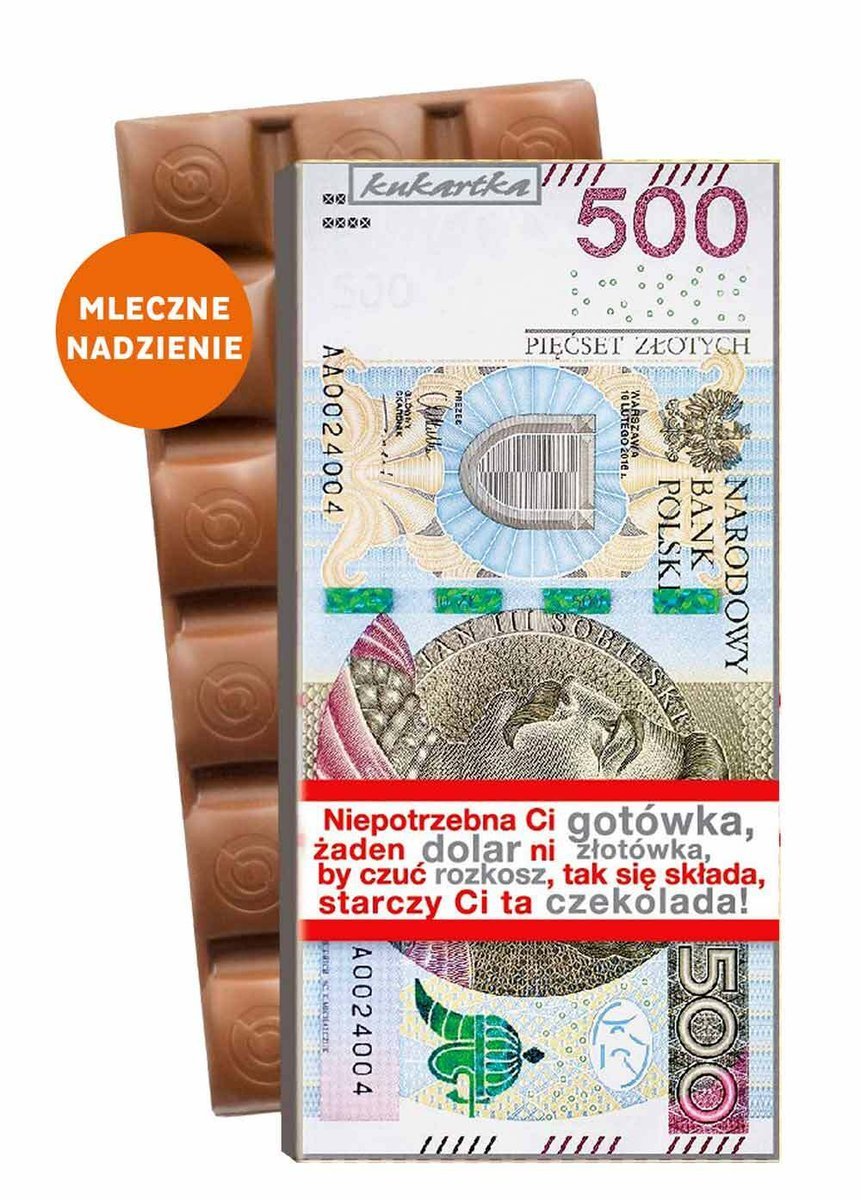 Czekolada 482 Banknot 500 Zł (Czekolada Z Nadzieniem)