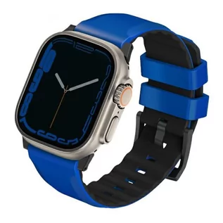 Paski - UNIQ pasek Linus Apple Watch Series 1/2/3/4/5/6/7/8/SE/SE2/Ultra 42/44/45/49mm Airosoft Silicone niebieski/racing blue - grafika 1