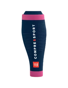 COMPRESSPORT Opaski kompresyjne na łydki R2V3 mood indigo/magenta - Pozostały sprzęt i akcesoria do ćwiczeń - miniaturka - grafika 1
