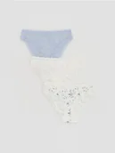 Majtki damskie - Reserved - Majtki figi 3 pack - jasnoniebieski - miniaturka - grafika 1