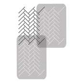 Szablony malarskie - Nakleo szablon malarski wielokrotny powtarzalny // HERRINGBONE LINES SZA-REP-072 - miniaturka - grafika 1