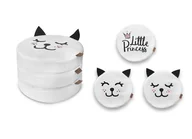 Kołdry i poduszki dla dzieci - Poduszki białe ekoskóra KOTEK zestaw 3 szt. 6 cm AKSON - miniaturka - grafika 1